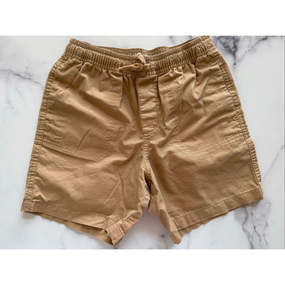 Janie & jack boys size 9-10 tan 100% cotton shorts preppy pull on
